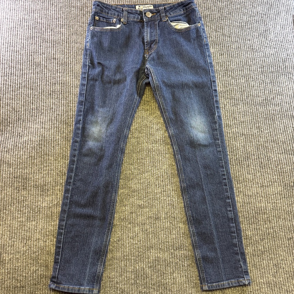 Islandia Womens Jeans 26 Blue Straight Leg Stretch Denim Mid Rise (see photos)